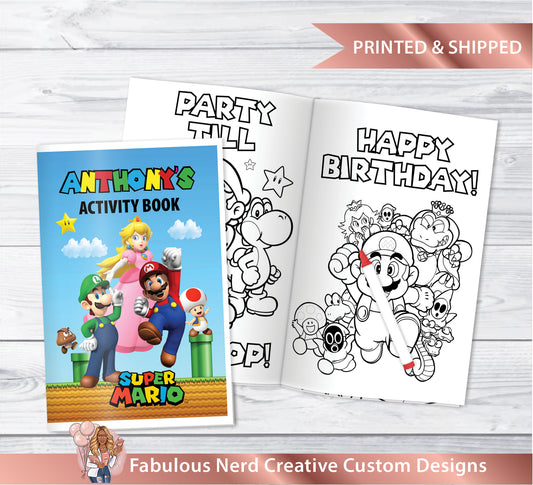 SuperMario Brothers Birthday Coloring Book