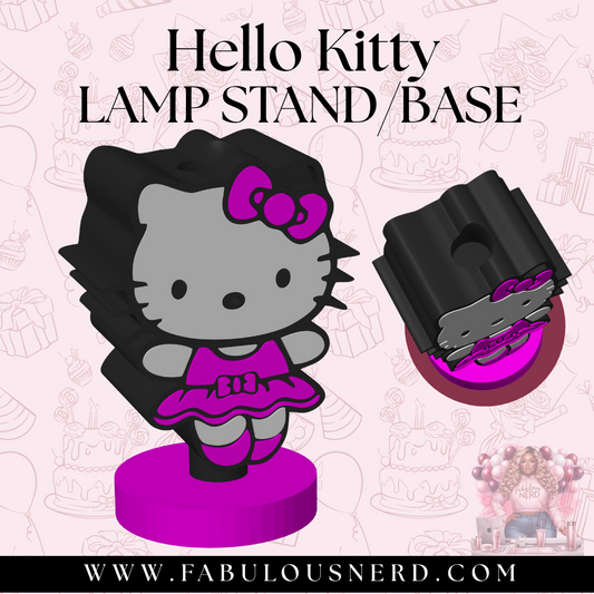 Hello Kitty Lamp Base (3D Printed)