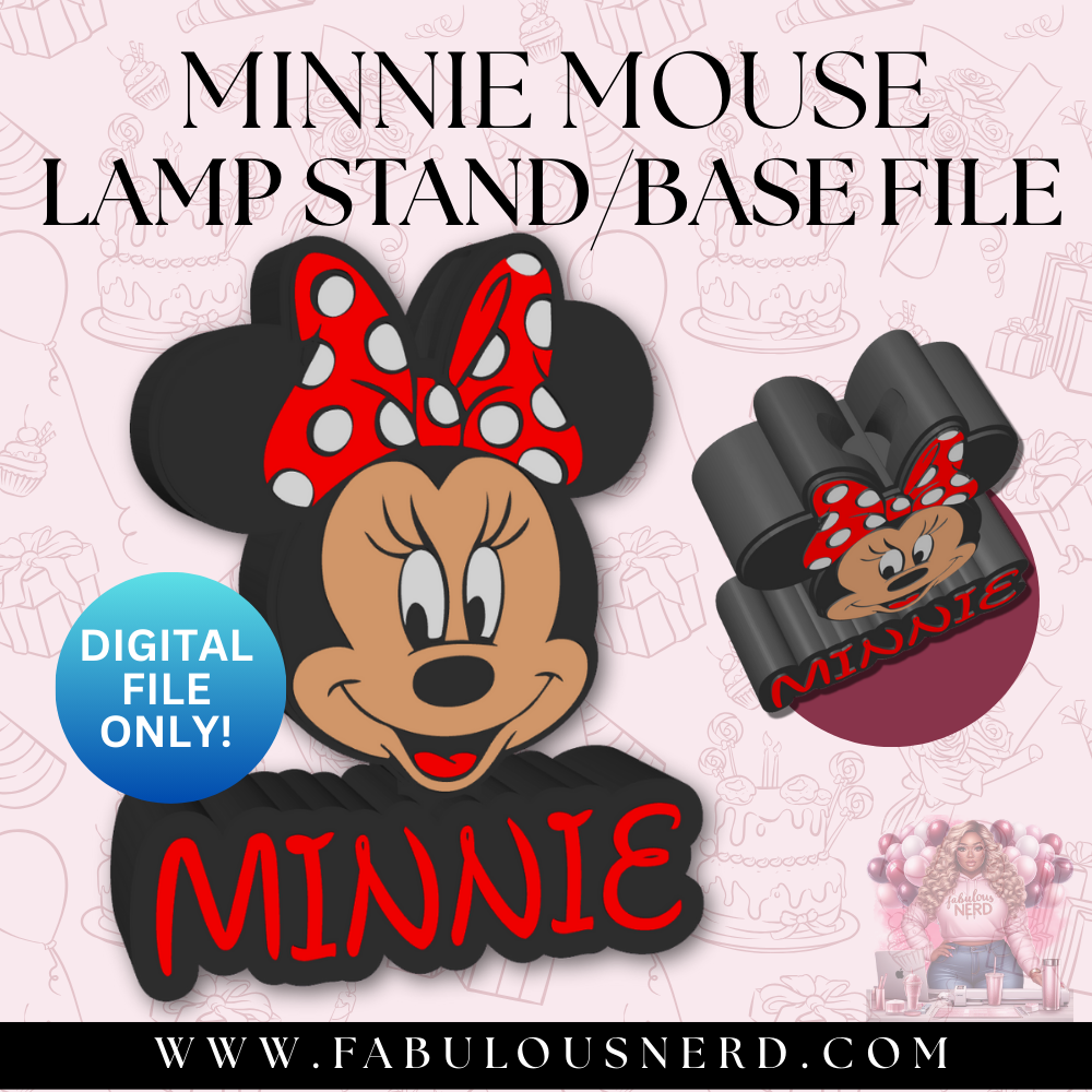 Minnie Mouse Lamp Base (Digital File Only)