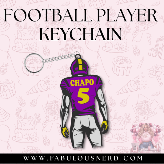 Football Player Keychain (3D Printed)
