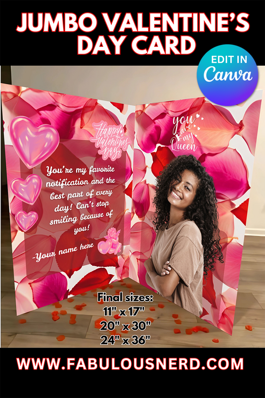 "My Favorite Forever" Jumbo Valentine's Day Card - Digital File Only