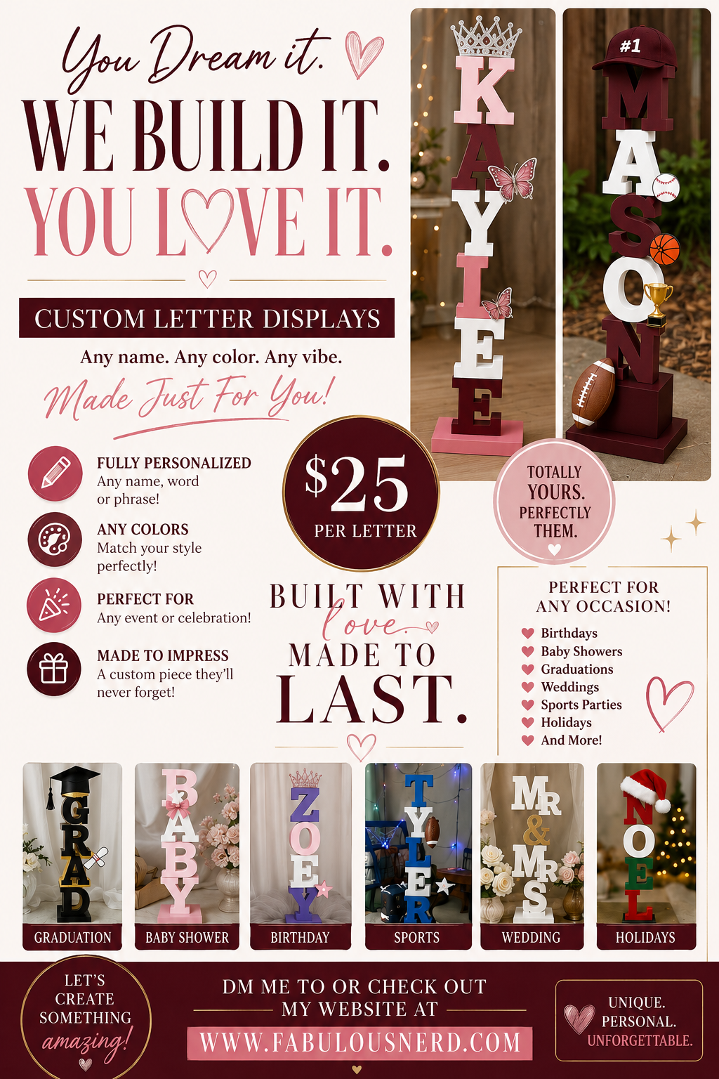 Stack-A-Name Custom Letter Display