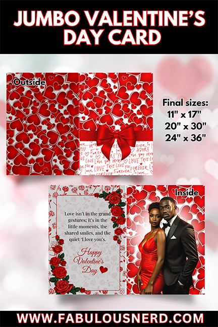 Glam Before the Aisle" Jumbo Valentine's Day Card (Copy)