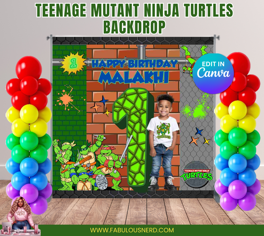 Teenage Mutant Ninja Turtles Backdrop (Digital File Only)