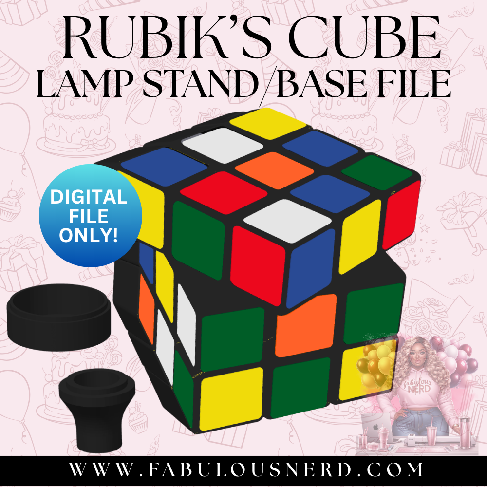 Rubik's Cube Lamp Base (Digital File Only)