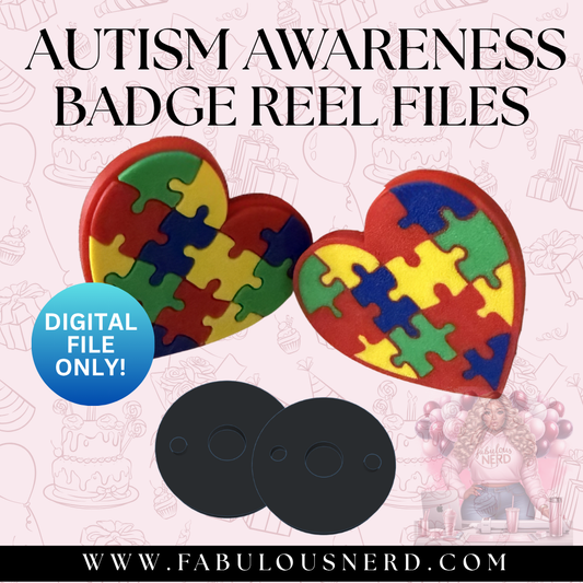 Autism Badge Reels - Interchangeable (Digital File Only)