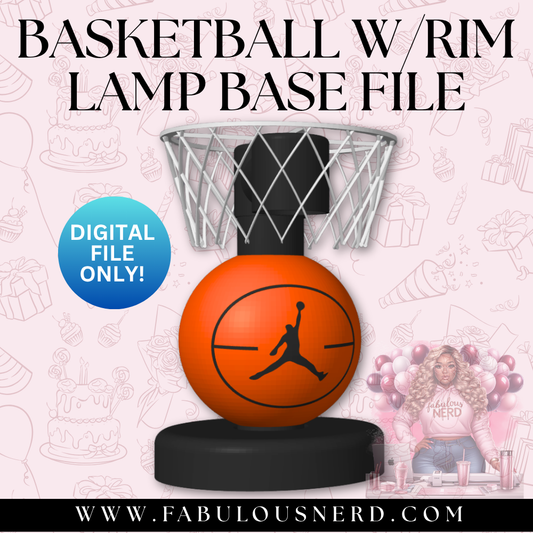 Basketball with Rim Lamp Base (Digital File Only)