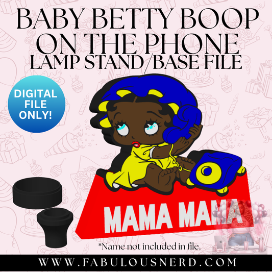 Baby Betty Boop on Phone Lamp Base (Digital File Only)