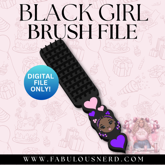 Black Girl Brush (Digital File Only)