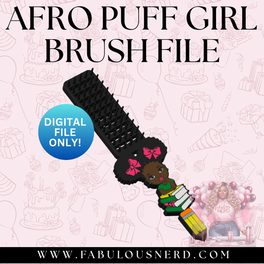 Afro Puff Girl Brush (Digital File Only)