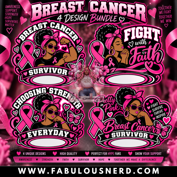 Breast Cancer Hype Fans Bundle (Digital File Only)