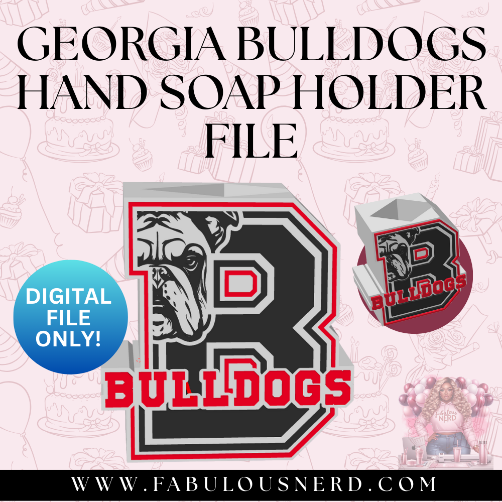 Georgia Bulldogs Hand Soap Holder (Digital File Only)
