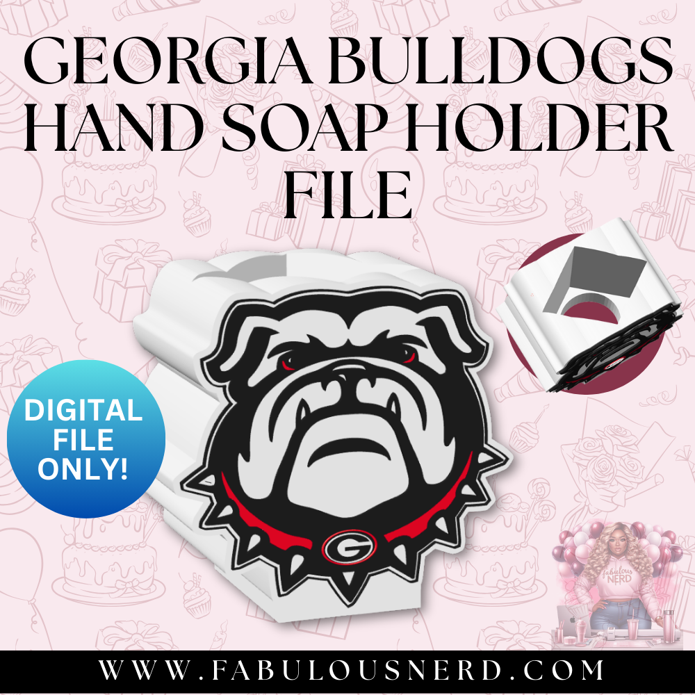 Georgia Bulldogs Hand Soap Holder 2 (Digital File Only)