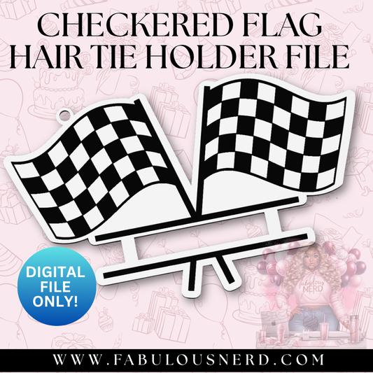 Checkered Flag Hair Tie Bundle File (Digital File Only)