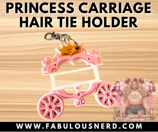 Princess Carriage Hair Tie Holder (3D Printed)