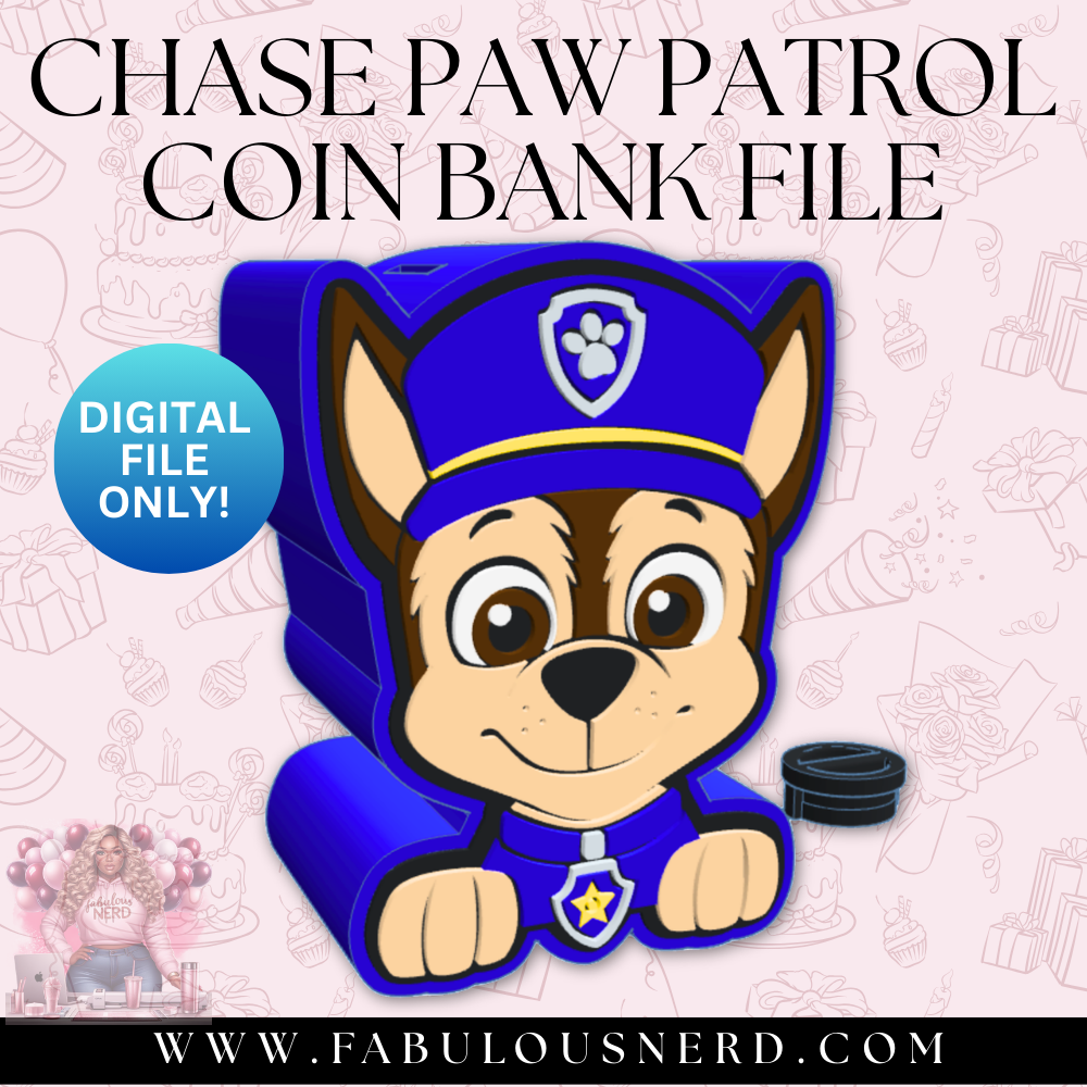 Chase Paw Patrol Coin Bank (Digital File Only) – FABULOUS NERD ...