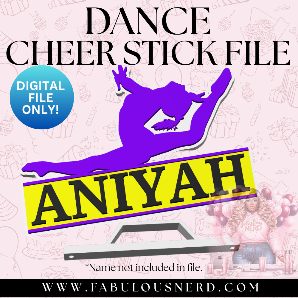 Dance Cheer Stick with Handle (Digital File Only)