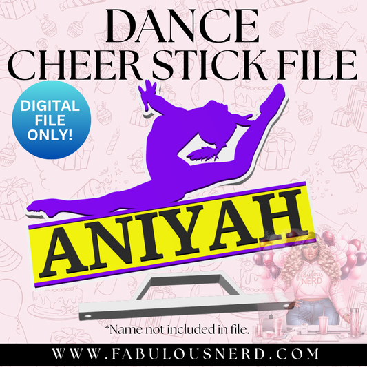 Dance Cheer Stick with Handle (Digital File Only)