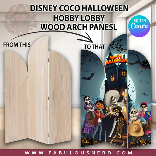 Disney's Coco Halloween Hobby Lobby Wood Panel Design, Back Panel Design (Digital File Only)