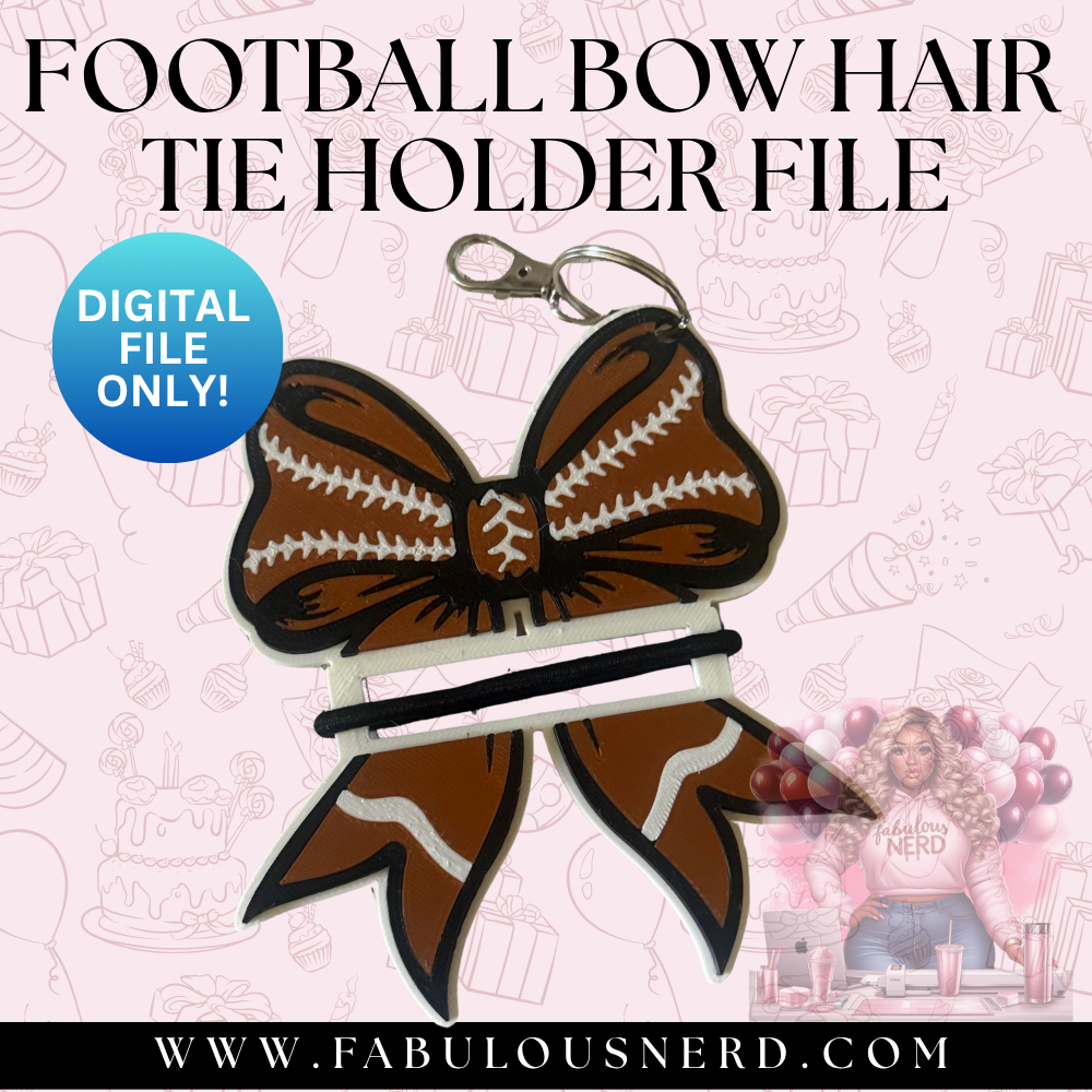 Football Bow Hair Tie Bundle File (Digital File Only)