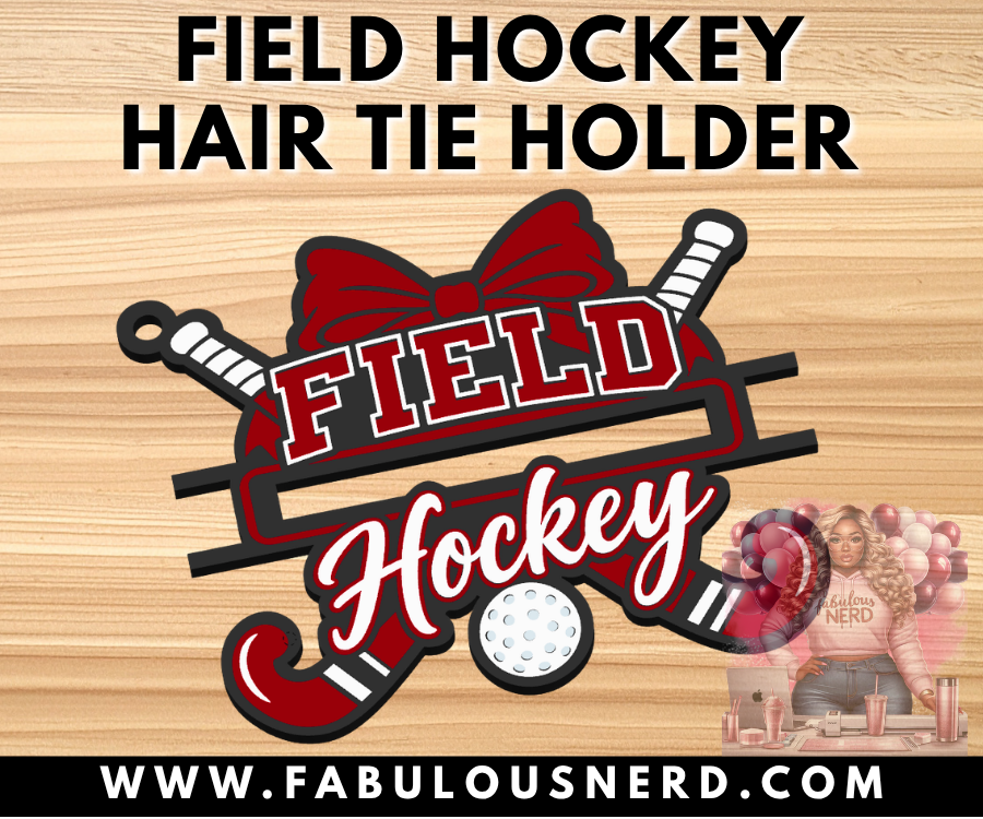 Field Hockey Hair Tie Holder (3D Printed)