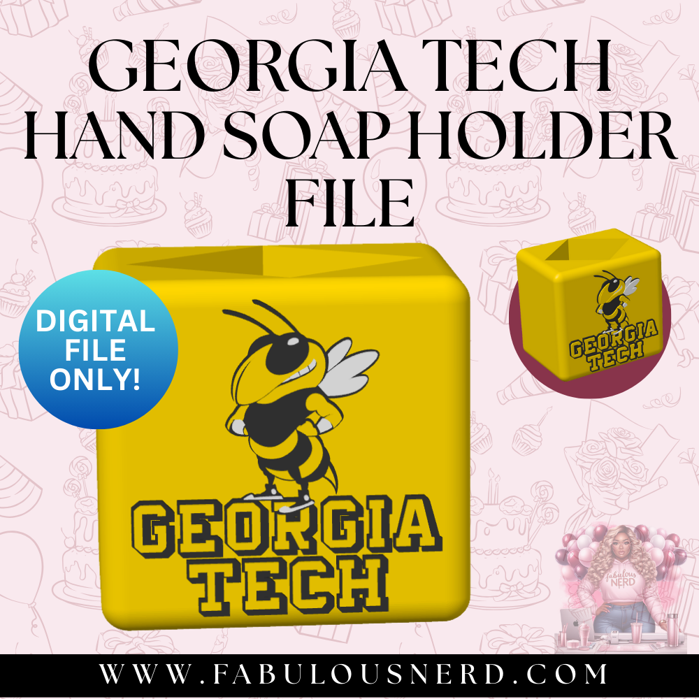 Georgia Tech Hand Soap Holder (Digital File Only)