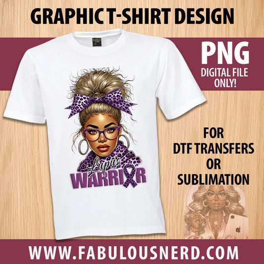 Lupus Warrior Graphic T-Shirt Design (PNG Digital File Only)