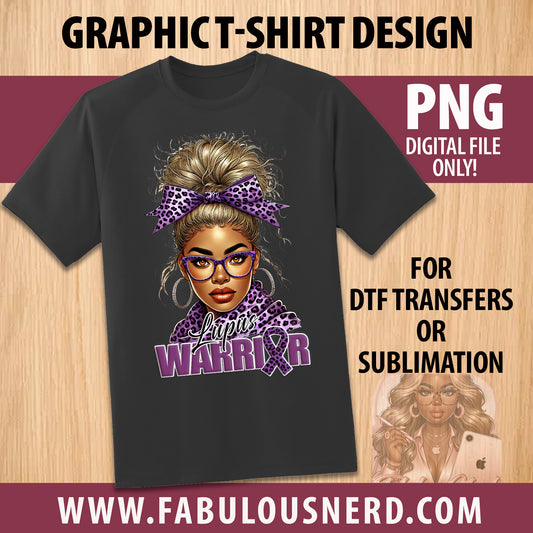 Lupus Warrior Graphic T-Shirt Design (PNG Digital File Only)