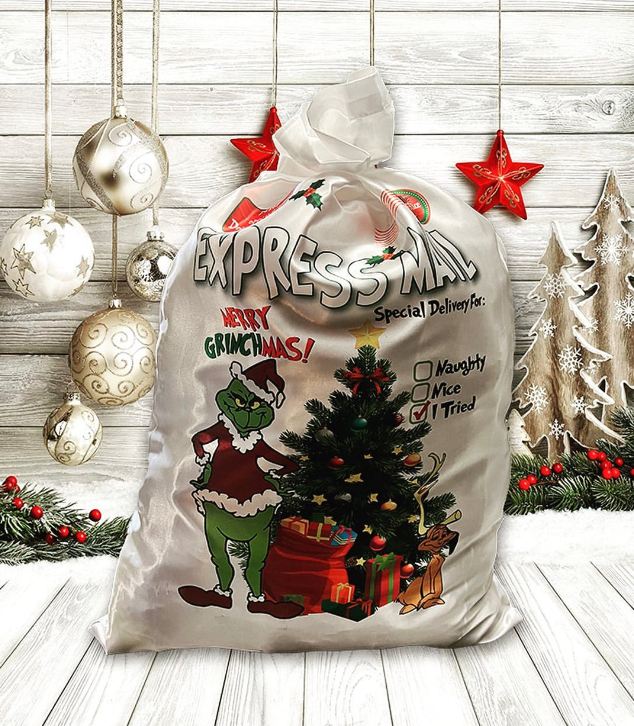 Grinchmas Christmas Santa Sacks