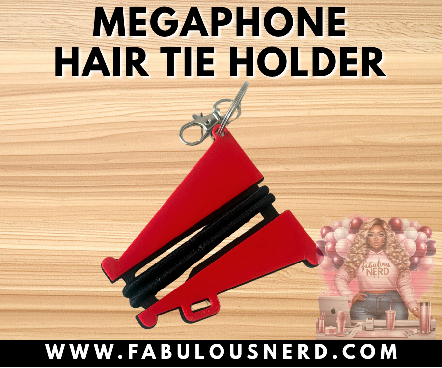 Megaphone Hair Tie Holder (3D Printed)