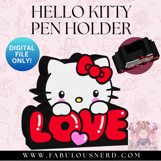 Hello Kitty Love Pen Holder (Digital File Only)
