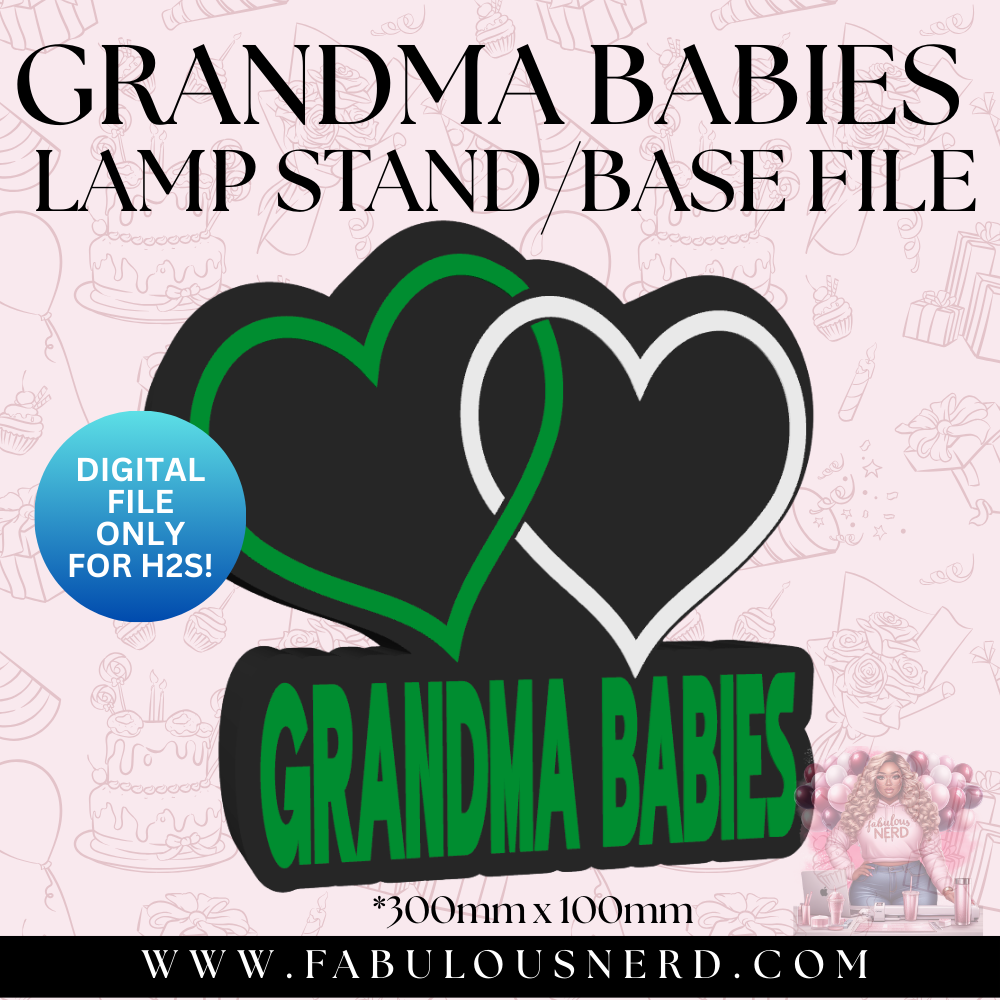 Grandma Babies Lamp Base For H2S or Larger 3D Printer  (Digital File Only)