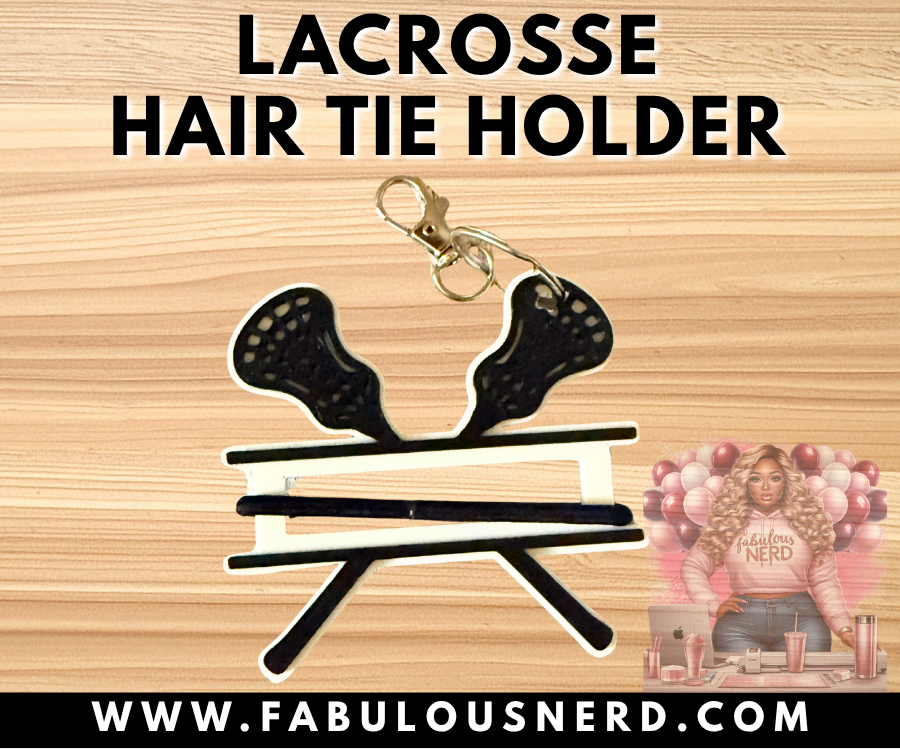 Lacrosse Hair Tie Holder (3D Printed)