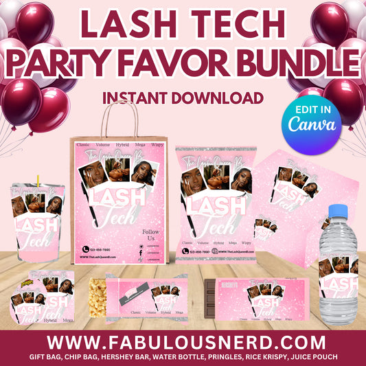 Lash Tech Party Favor Bundle, Printable Party Bundle, Custom Party Bundle, Party Decor, Party Favors, Custom Decor (Copy) (Copy)