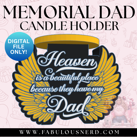 Memorial Dad Candle Holder (Digital File Only)