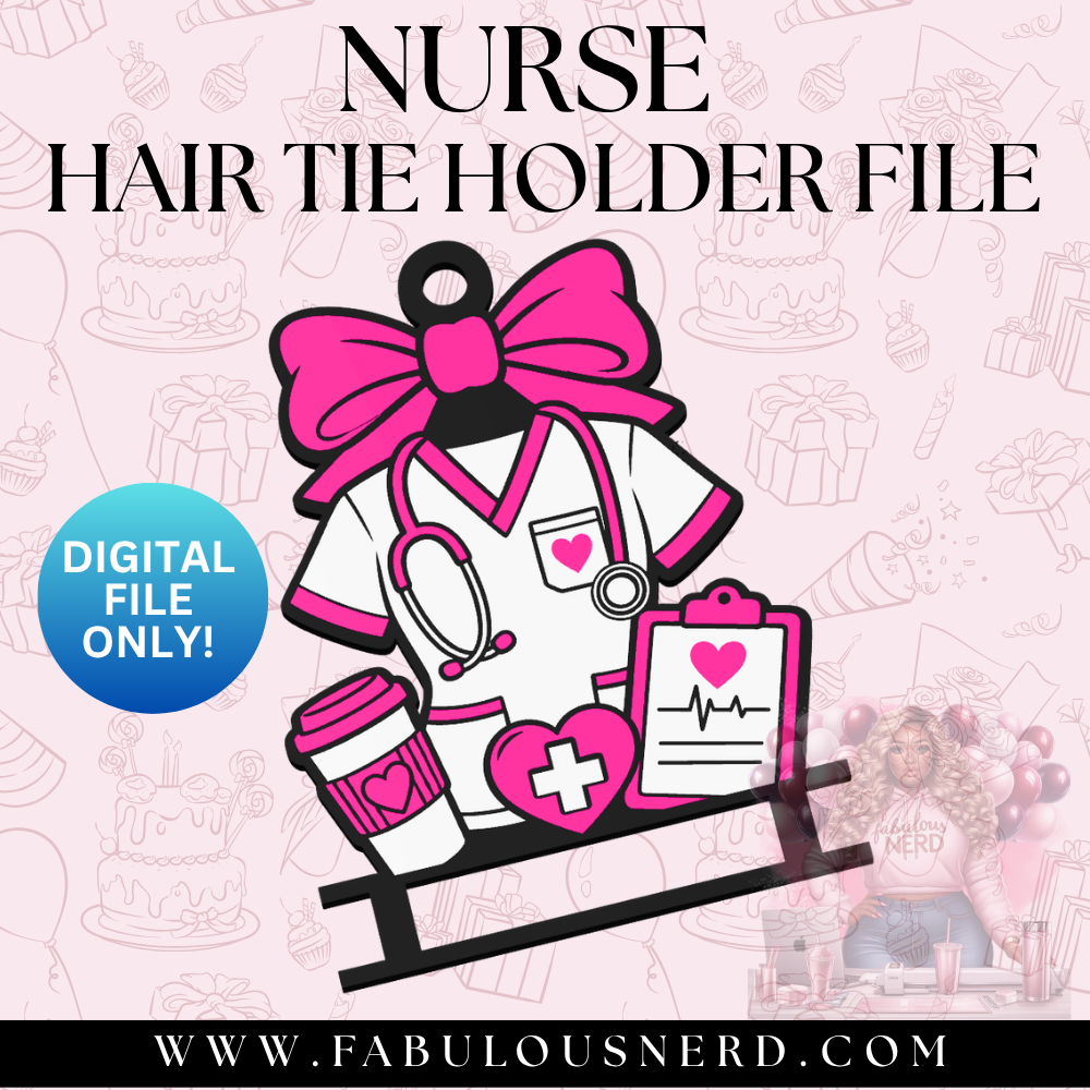 Nurse Hair Tie Bundle File (Digital File Only)