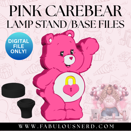 Pink CareBear Lamp Base (Digital File Only)