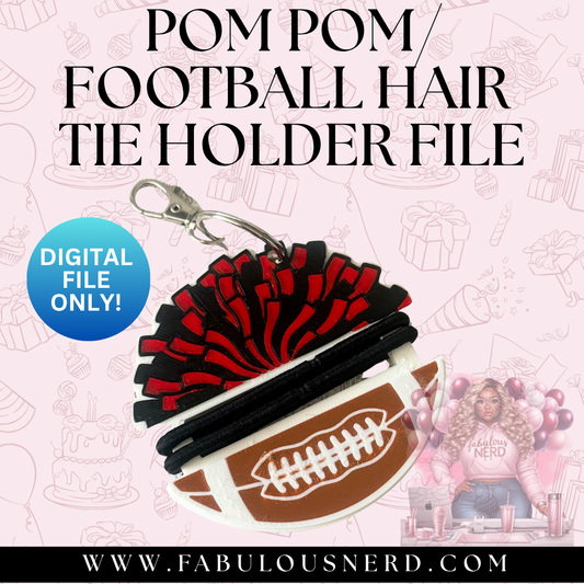 PomPom & Football Hair Tie Bundle File (Digital File Only)