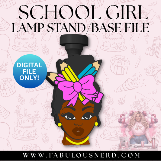 School Girl Lamp Base (Digital File Only)