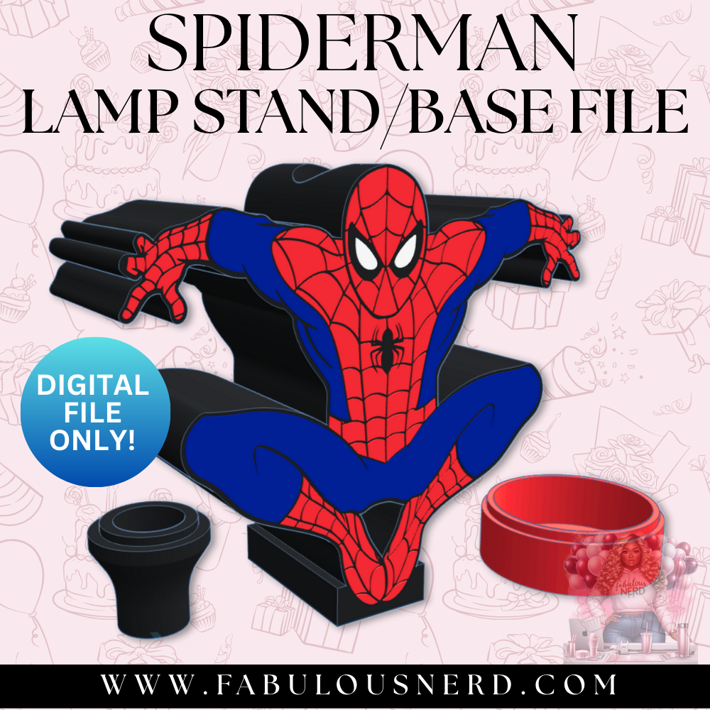 Spiderman Lamp Base (Digital File Only)