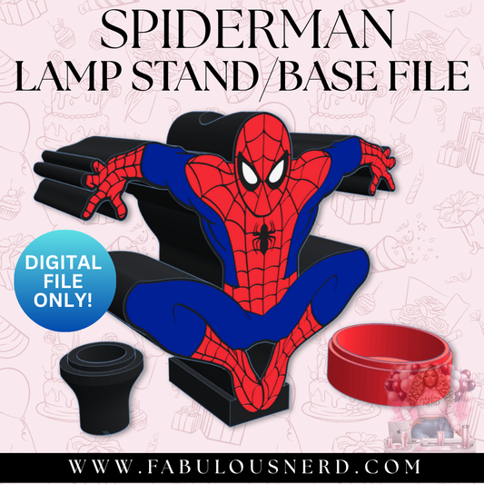 Spiderman Lamp Base (Digital File Only)