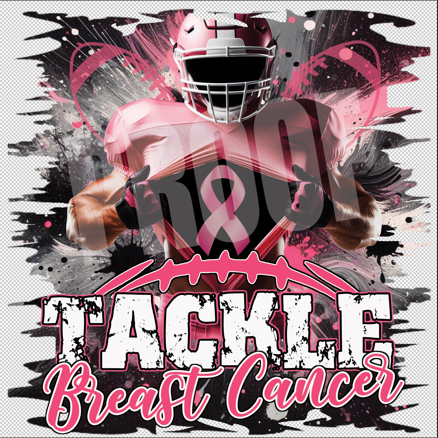 Tackle Breast Cancer Design, Digital File (PNG Only)