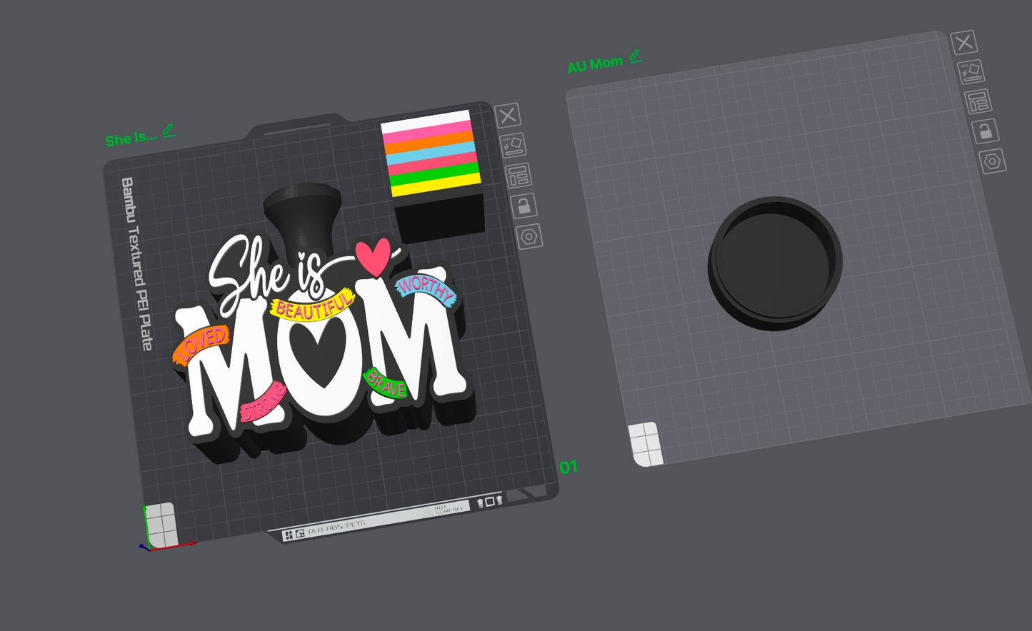 "She Is"  Mom Lamp Base (Digital File Only)