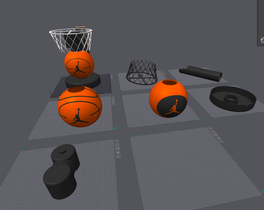Basketball with Rim Lamp Base (Digital File Only)