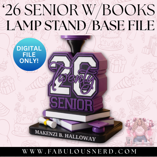 '26 Senior Lamp Base w/Books (Digital File Only)