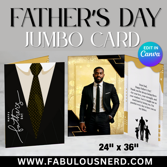 Super Dad, Super Day Father's Day Jumbo Card - Digital File Only