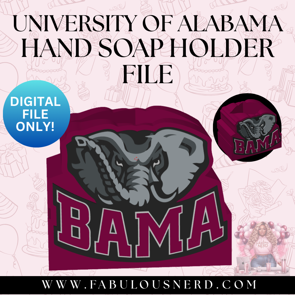 Univeristy of Alabama Hand Soap Holder (Digital File Only)