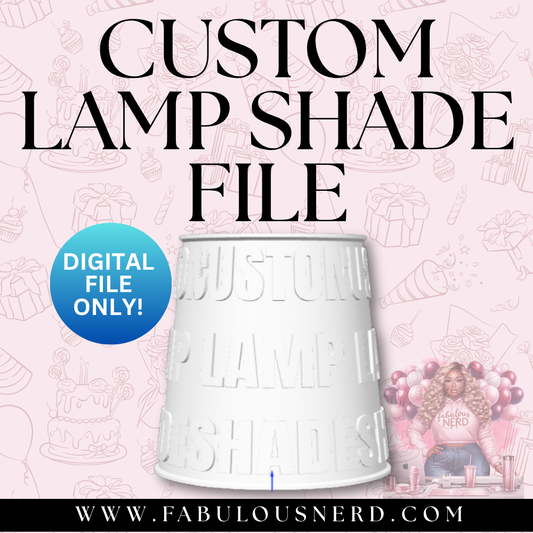 Custom Designed Lamp Shade 3D Print File (Digital File Only)