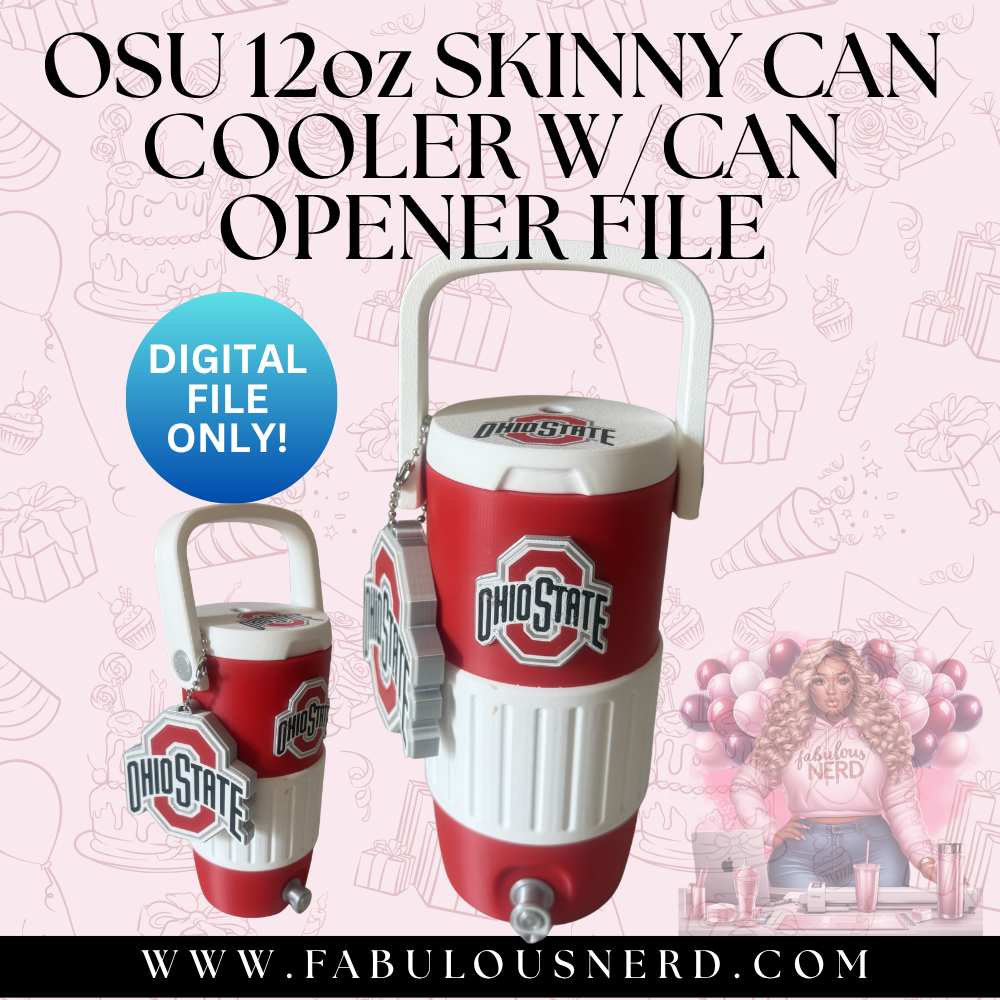 OSU 12oz Skinny Can Cooler (Digital File Only)
