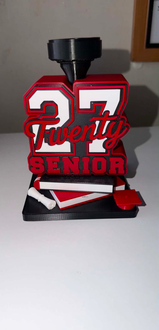 '27 Senior Graduation Lamp Base with Books and Photo Lamp Shade